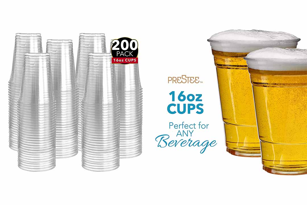 200 Clear Plastic Cups | 16 oz. Plastic Cups