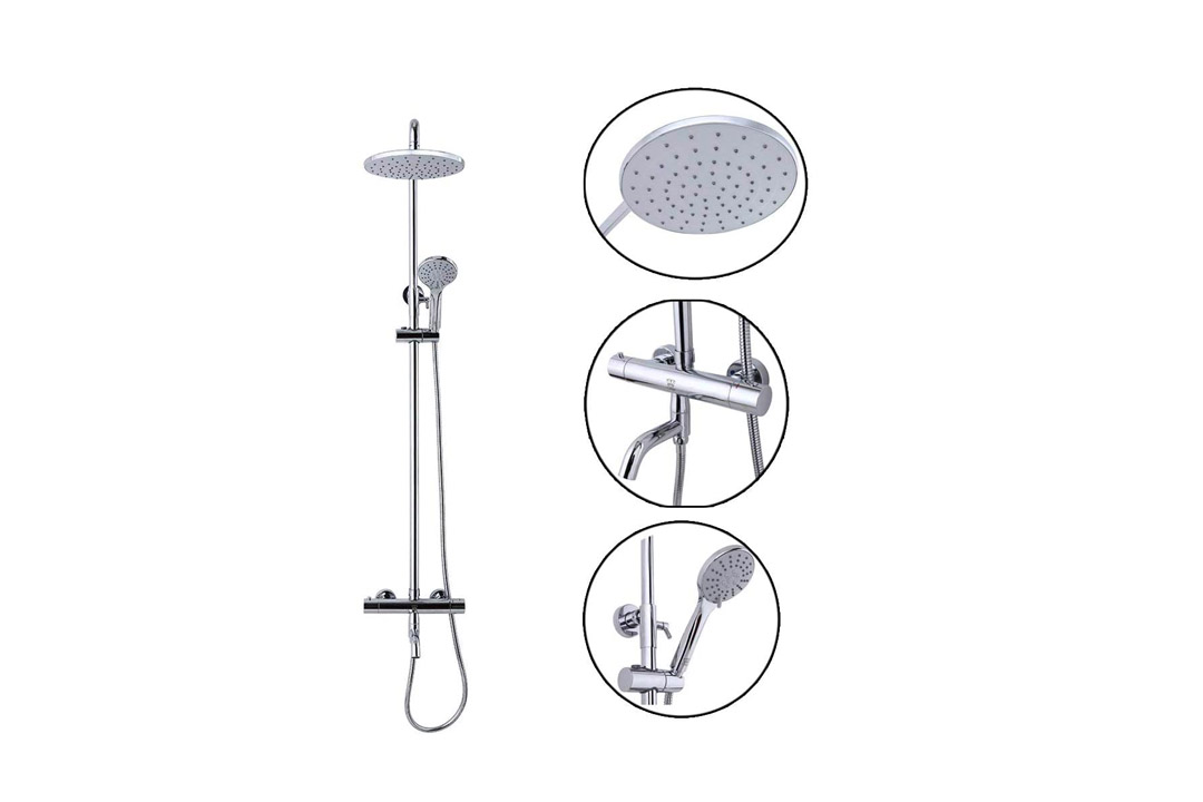 CRW Thermostatic Rain Shower