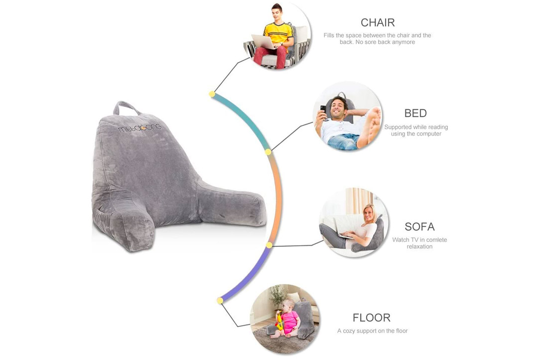 MittaGonG Backrest Reading Pillow with Arms