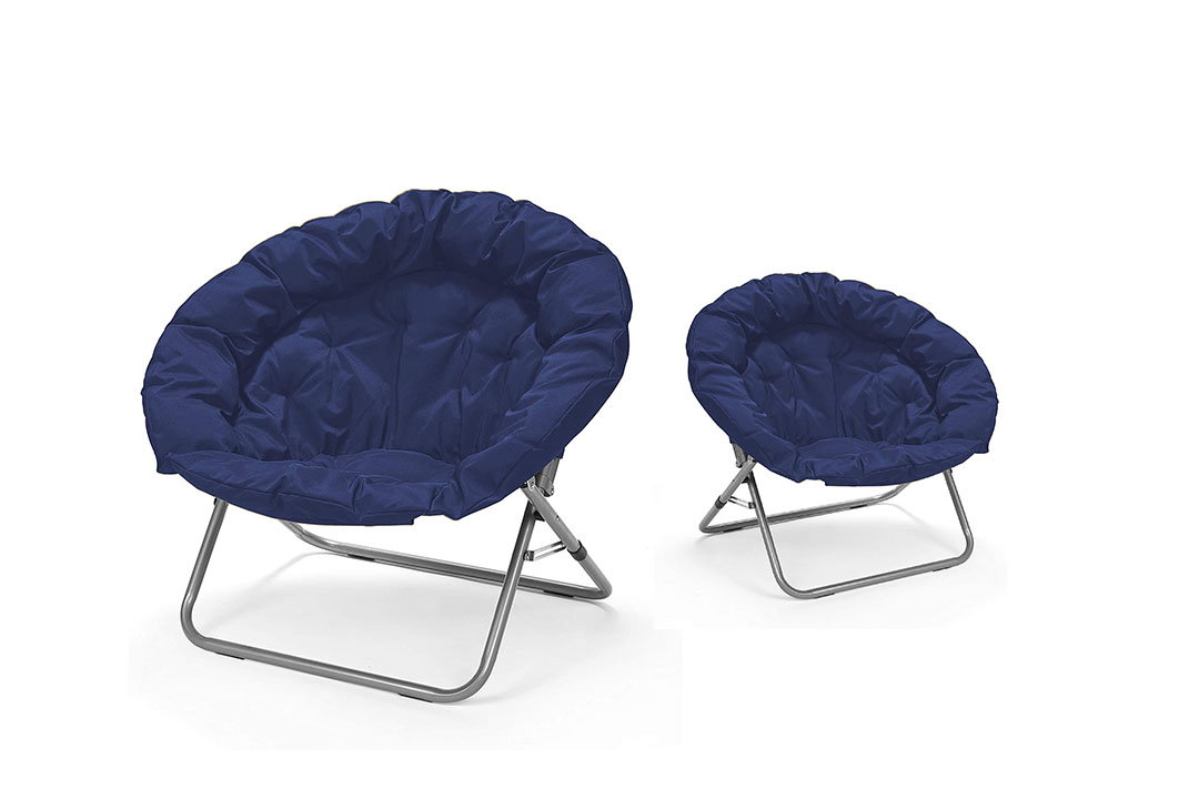 Navy Large Oversized Folding Moon Chair