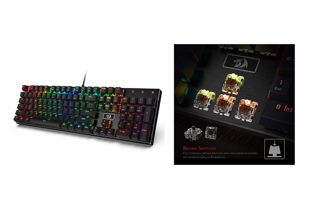 Redragon K556 RGB LED-Backlit Wired Mechanical Gaming Keyboard