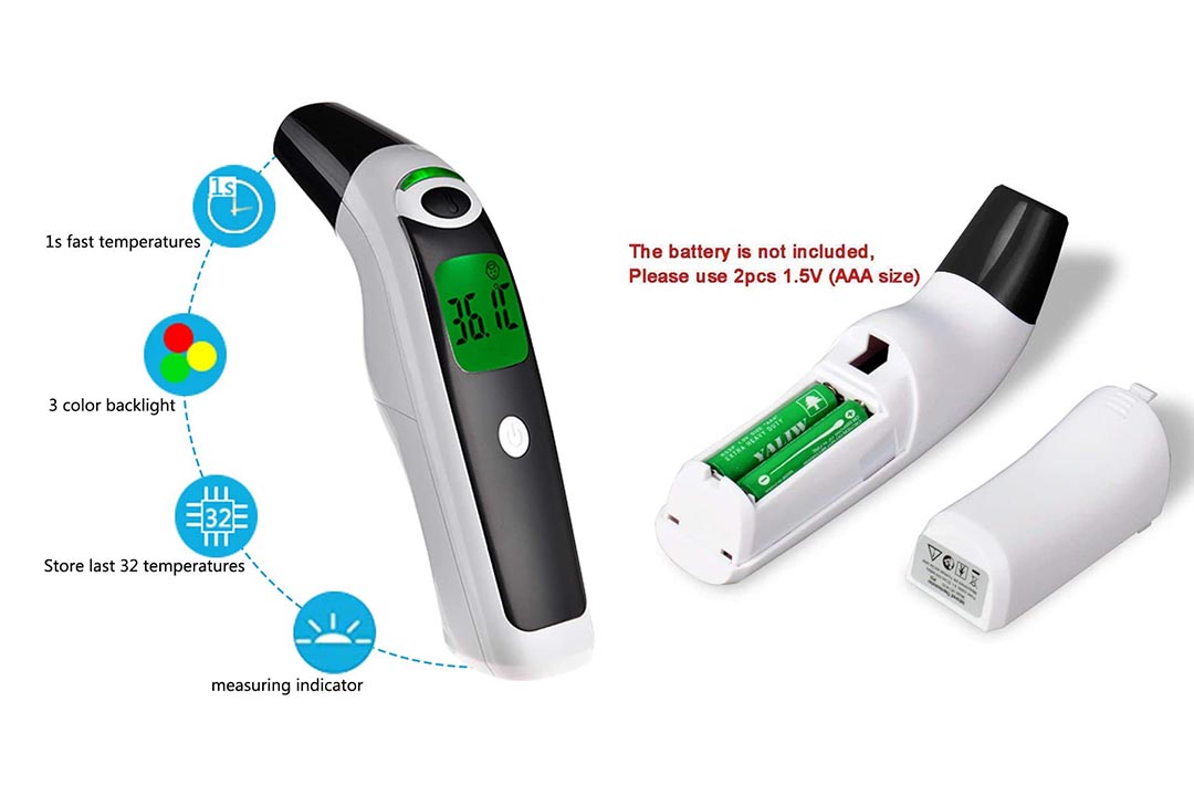 SINO-K Digital Temperature Forehead and Ear Thermometer