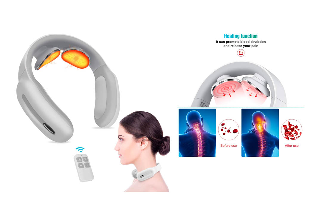 Piroir Portable Neck Massager with Heat Pulse