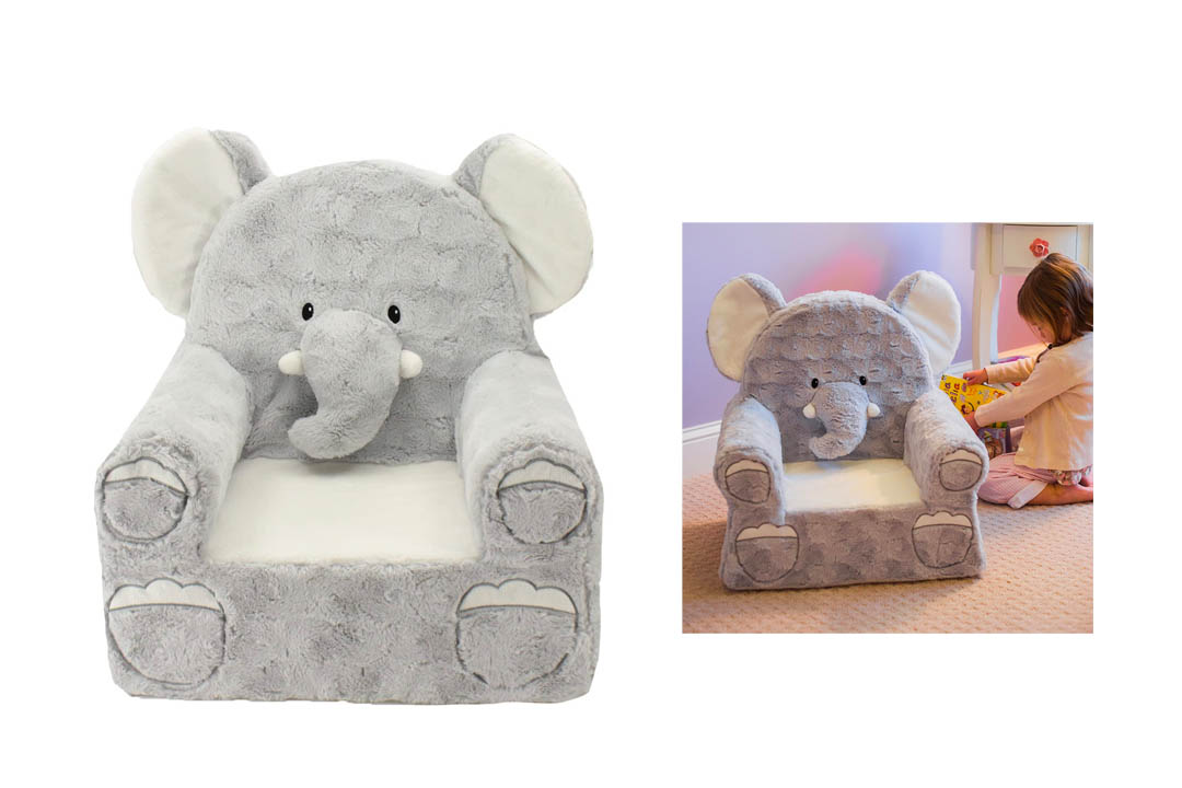 Sweet Seats Grey Elephant Children's Chair