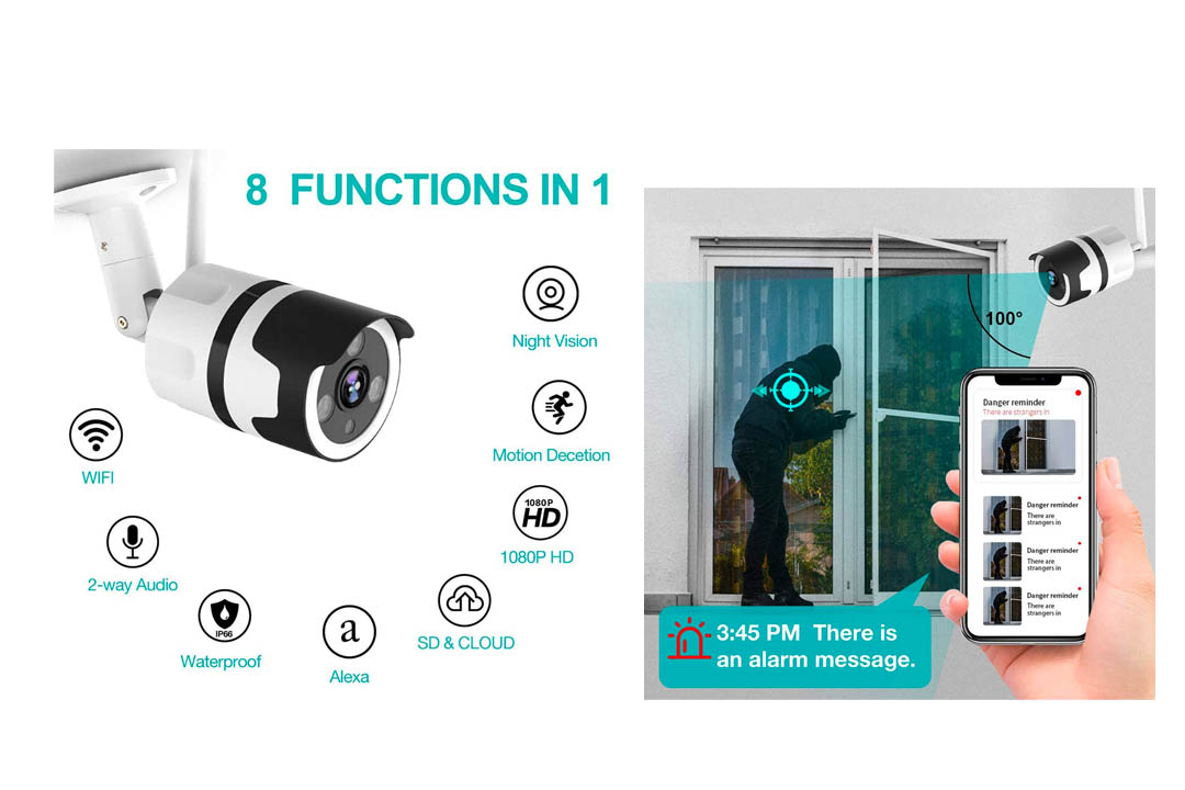 1080P Outdoor Surveillance Cameras with FHD Night Vision