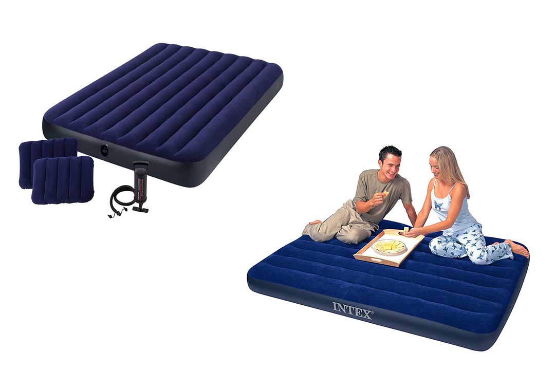 Intex Classic Downy Airbed Set with 2 Pillows and Double Quick Hand Pump