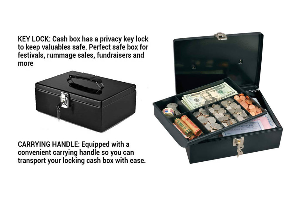 Top 10 Best Cash Box with Money Tray and Lock (of 2022) Review
