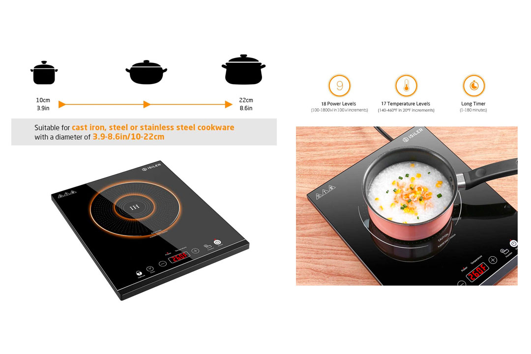 iSiLER 1800W Sensor Touch Electric Induction Cooker