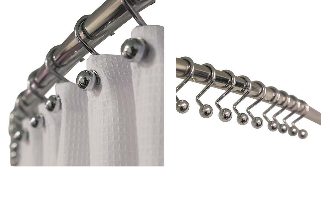 Hermosa Collection Luxury Hotel Quality Shower Curtain Hooks