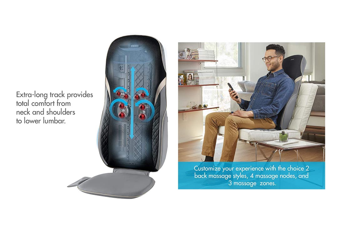 HoMedics, Quad Shiatsu Pro Massage Cushion with Heat