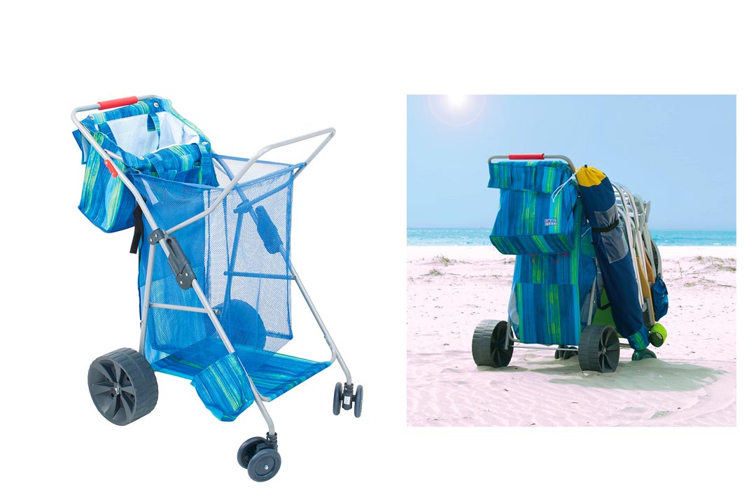 Rio brands Deluxe Wonder Wheeler Wide Beach Cart