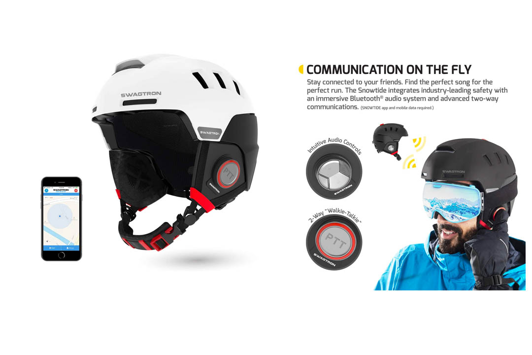 Swagtron Snowtide Bluetooth Ski and Snowboard Helmet Audio