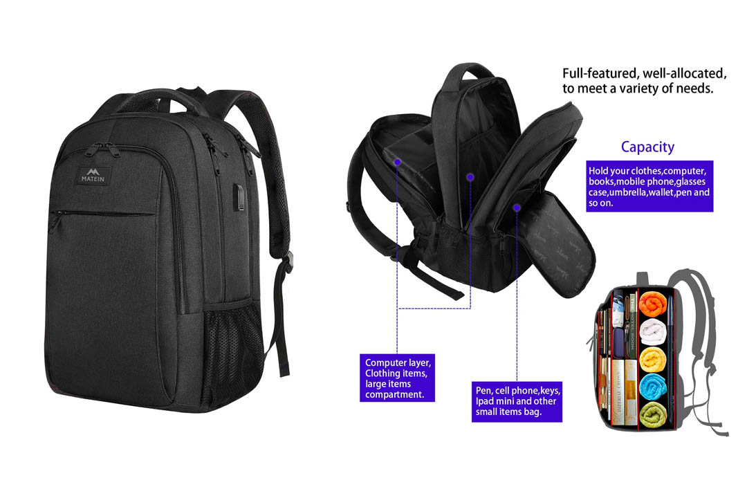 Business Travel Backpack, Matein Laptop Backpack