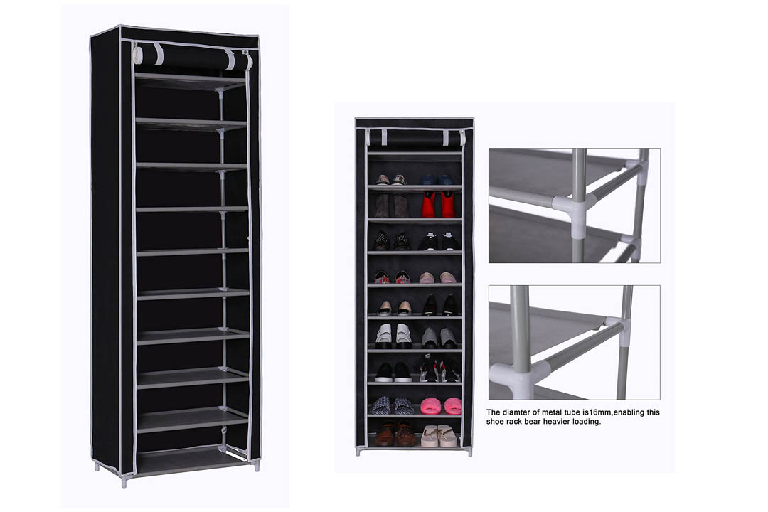 Homebi 10-Tier Shoe Rack