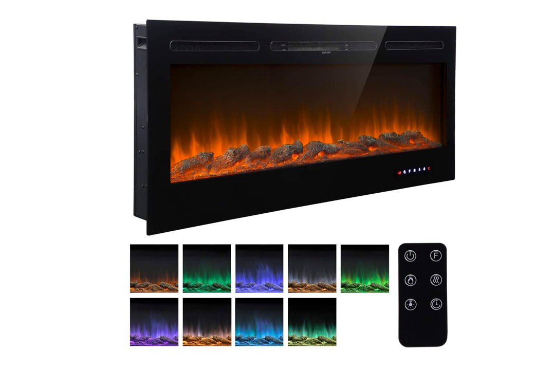 Homedex 50" Recessed Mounted Electric Fireplace