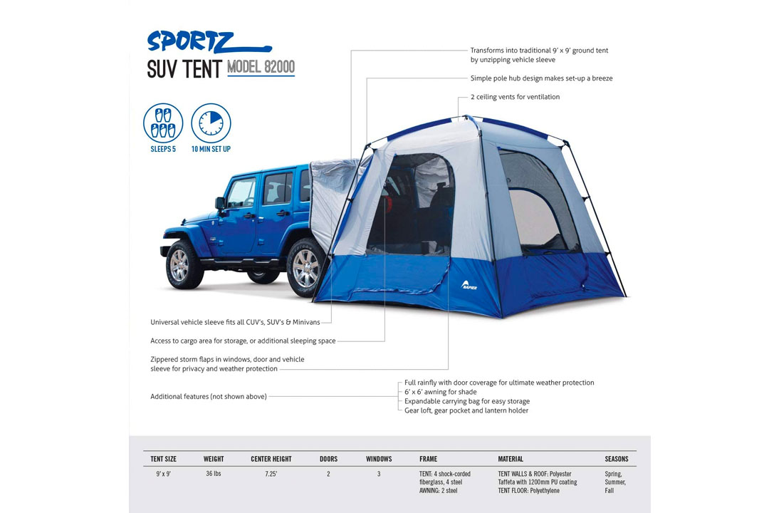 Napier Outdoors Sportz #82000 4 Person SUV Tent
