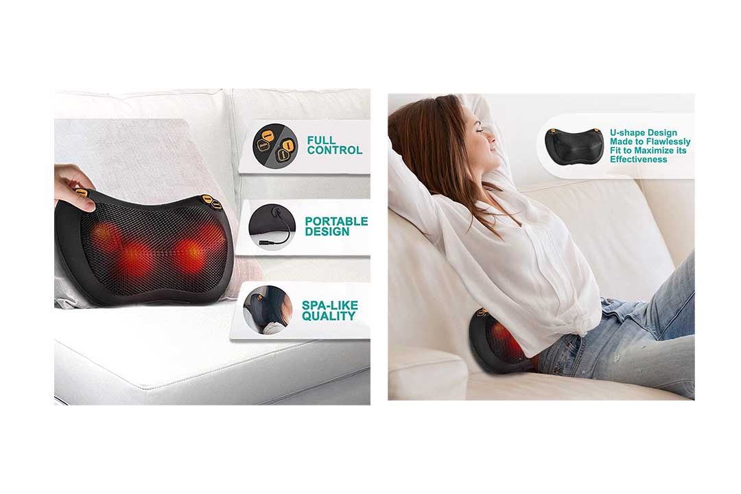 Zuzuro Shiatsu Pillow Massager with Heat