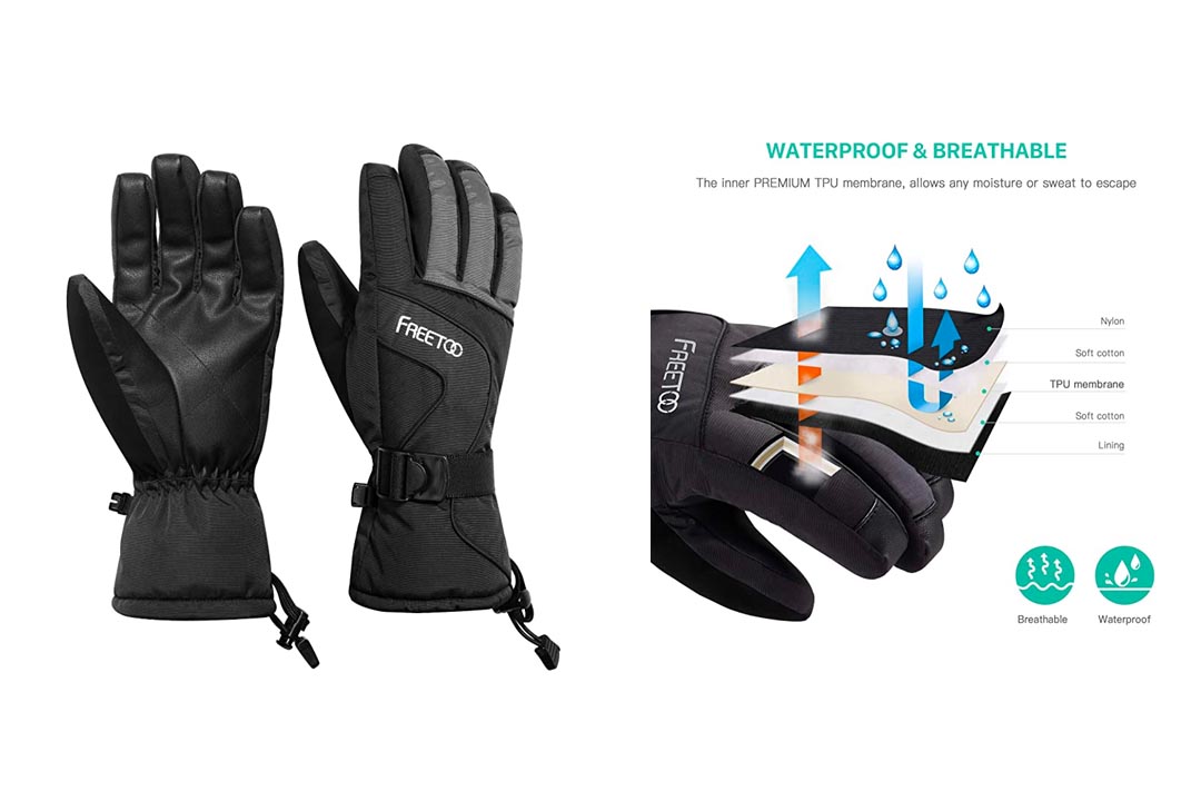 FREETOO Men's Ski Gloves