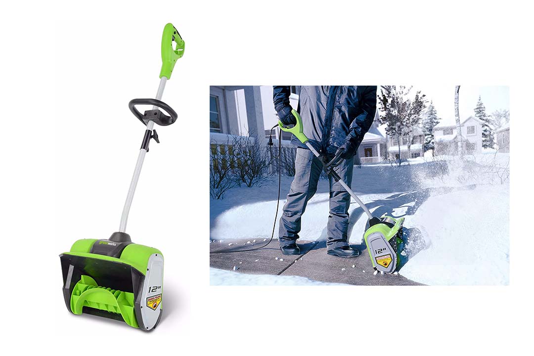 Greenworks 12-Inch 8 Amp Corded Snow Shovel 2600802