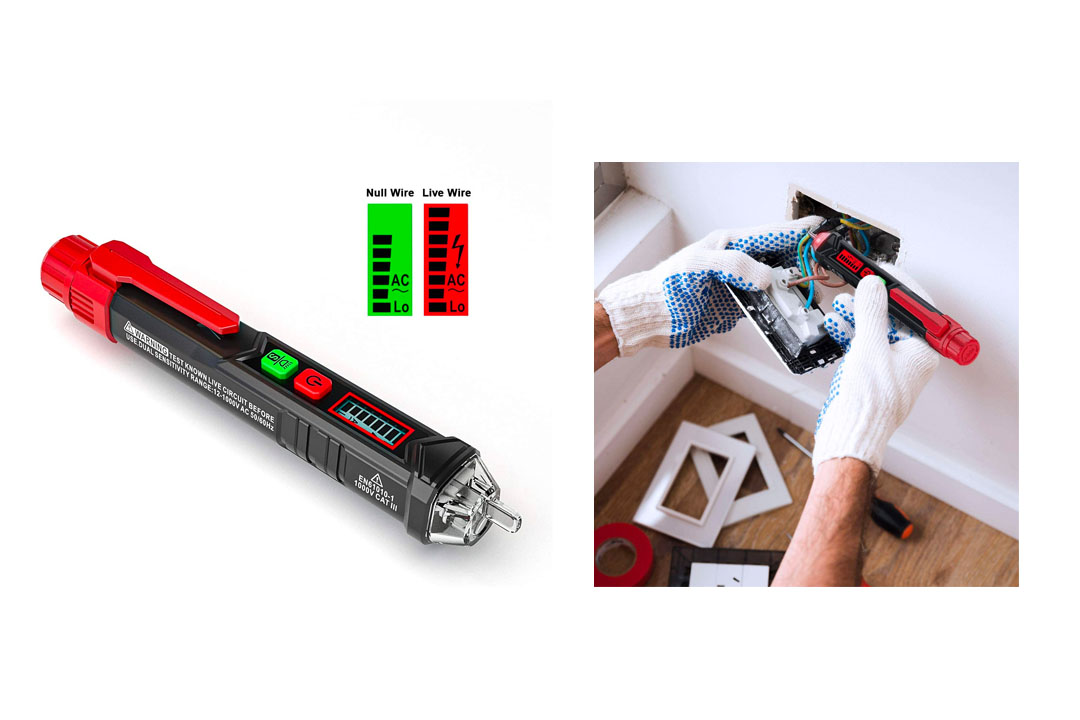 8. KAIWEETS Sensitive and Adjustable Non-contact Voltage Tester