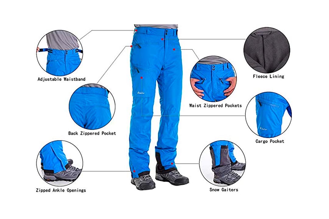 Men's Fleece-Lined Snow Pants