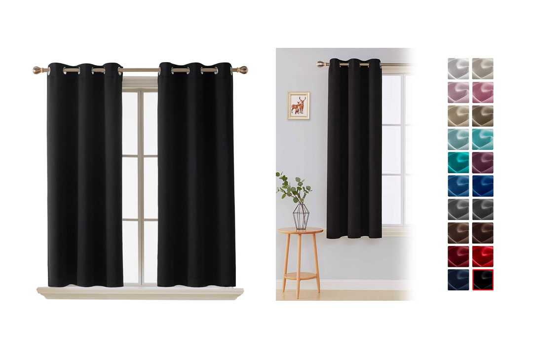 Deconovo Room Darkening Thermal Insulated Blackout Grommet Window Curtain