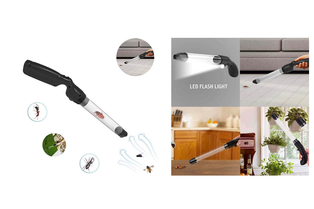 RZiioo Pest Control, Vacuum Insects and Bug Catcher Spider with LED Flashlight