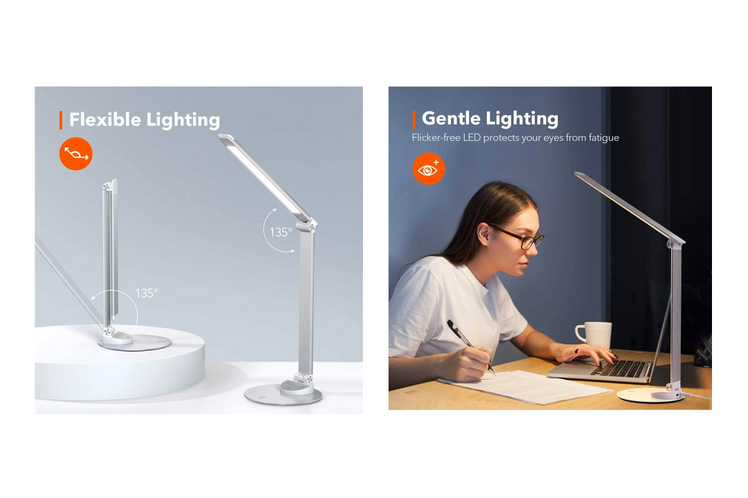 TaoTronics LED Desk Lamp with USB Charging Port